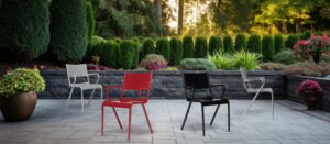 Tavoli e sedie da bar in alluminio